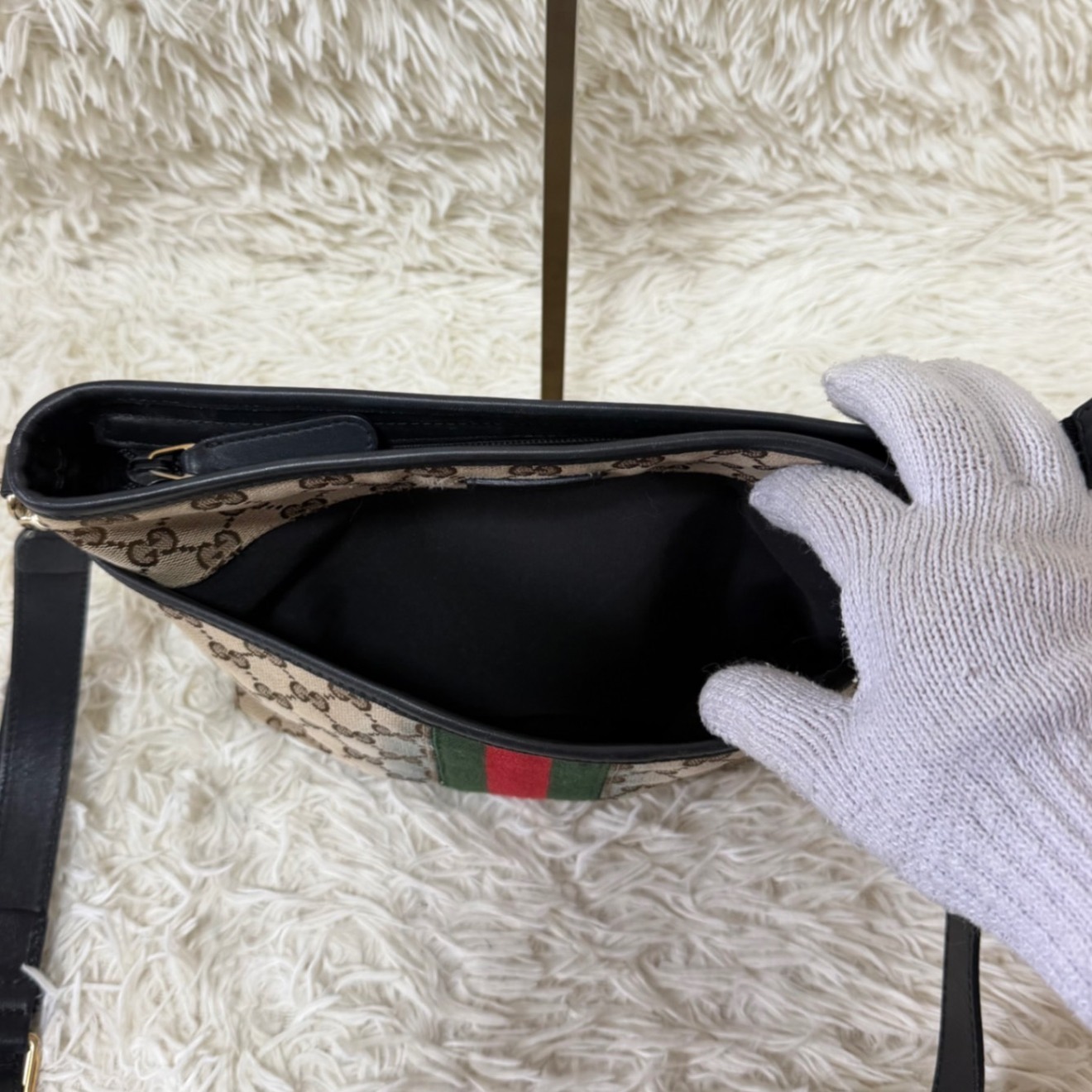 希少　GUCCI GG柄 ヴィンテージ 2WAY ショルダー クラッチ ブラック 希少 2way GUCCI オールド グッチ GG柄 金具 ショルダーバック 金
