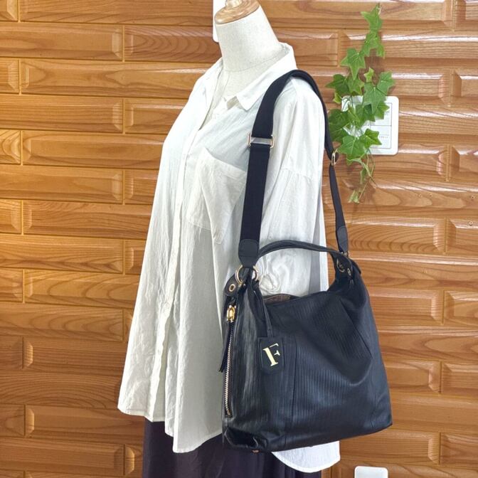レザーリペア仕上 FURLA フルラ ホーボー 2way ショルダーバッグ ダークグリーン 本革 