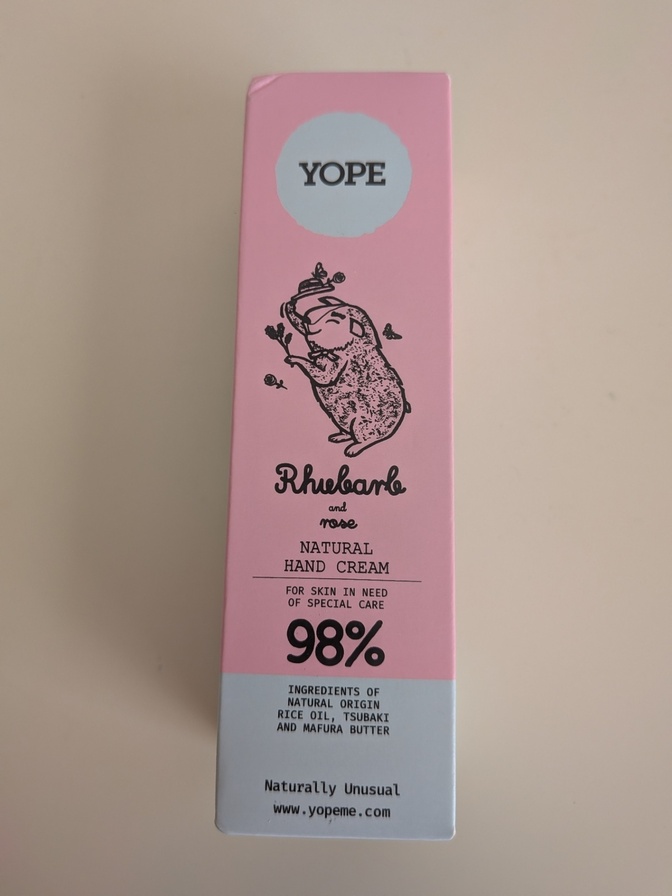 【未使用】YOPE ナチュラルハンドクリーム ルバーブ＆ローズ 50ml