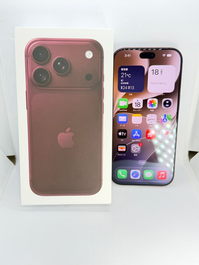 【BT100%】iPhone 18 pro 256GB バーガンディ SIMフリー
