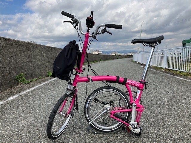 Brompton M6L(ブロンプトン)折りたたみ自転車 カゴバッグ付き