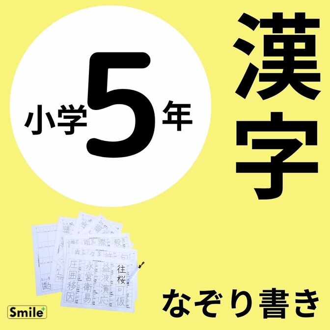 なぞり書き漢字表 小学五年生 193文字 繰り返しなぞれる漢字シート&消せるマーカーセット