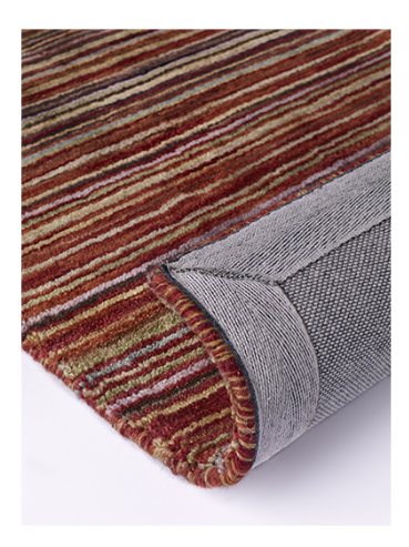 Handloom wool carpet tortora - Detail