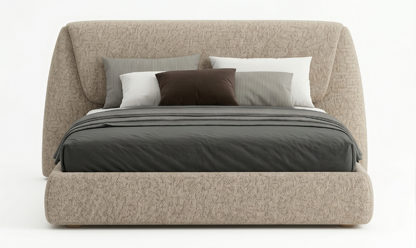 Textured Fabric Sculptural Bed 3D Model — Free Download | FurniMesh