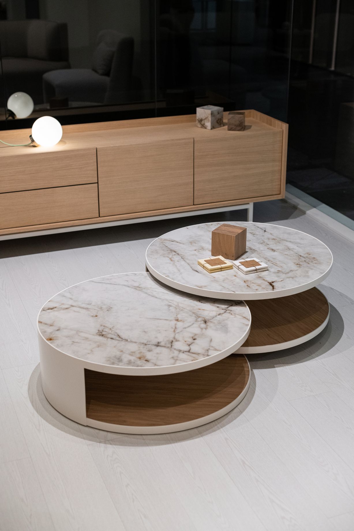 Oblique marble coffee sale table