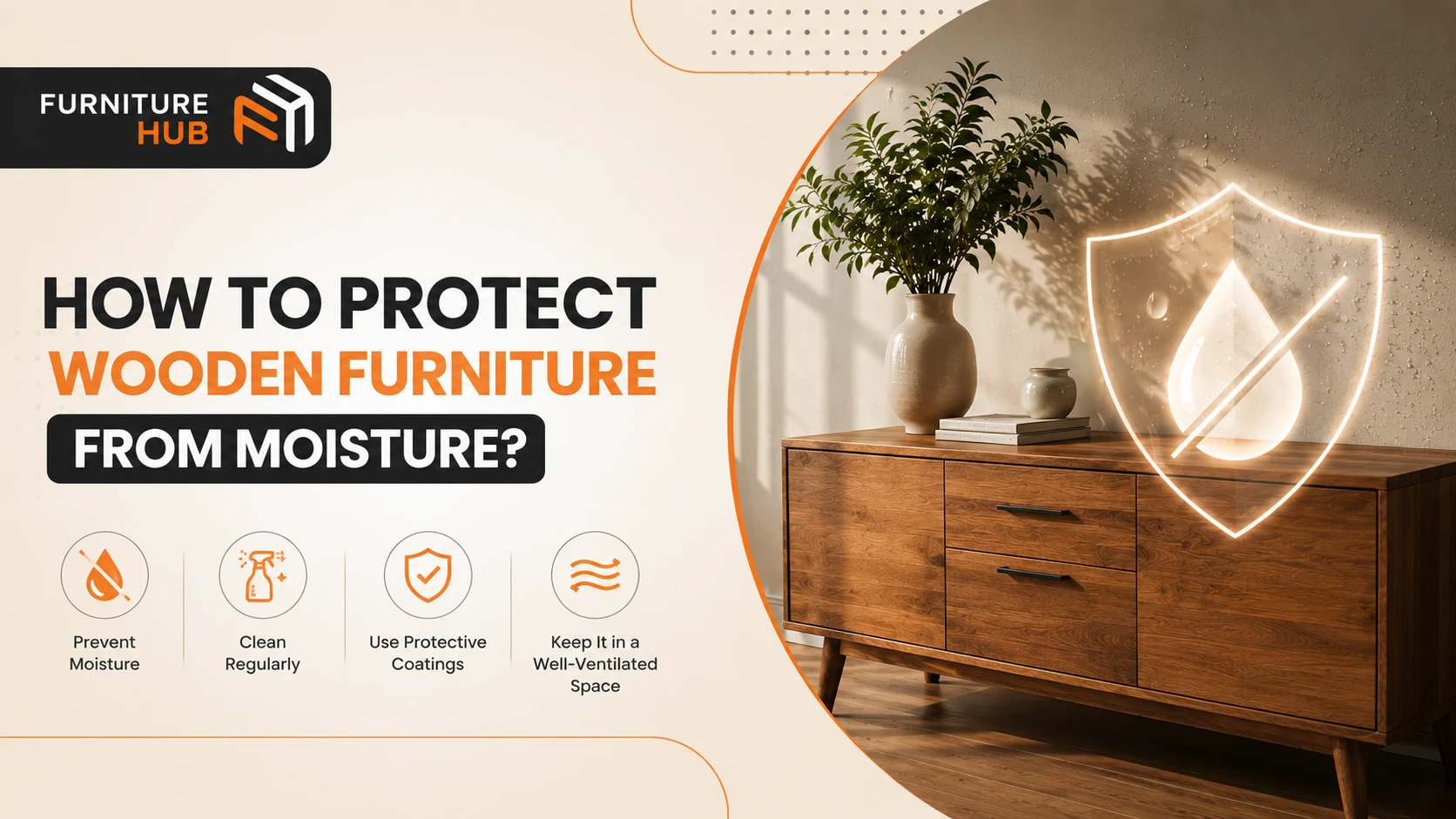 How do you protect wooden furniture from moisture?