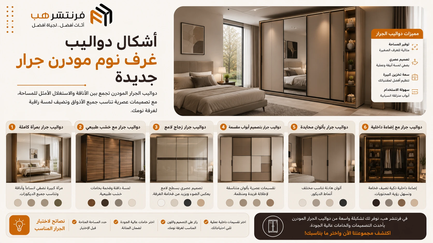 أشكال دواليب غرف نوم مودرن جرار جديدة