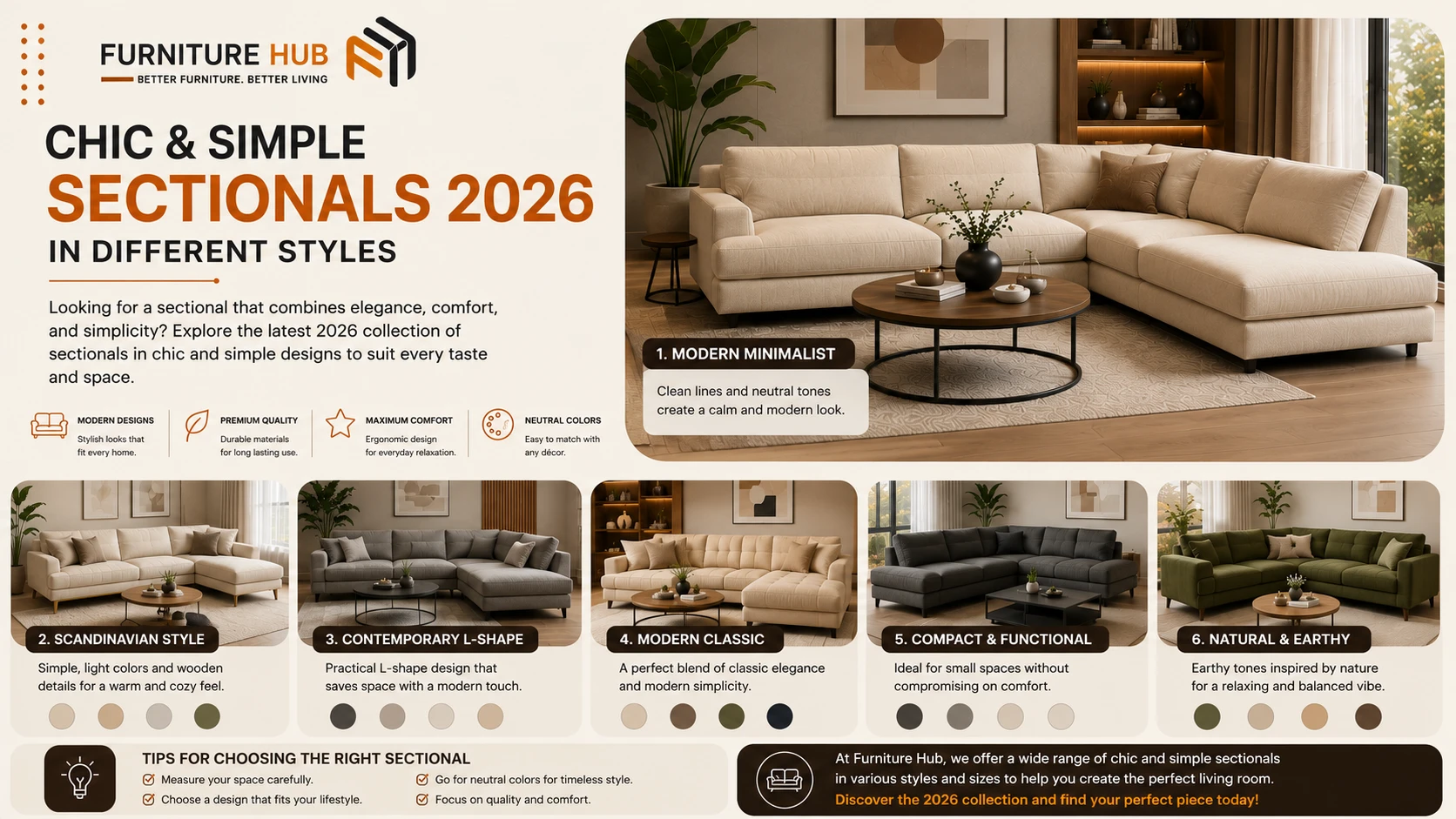 Chic and simple corner sofas in various styles for 2026