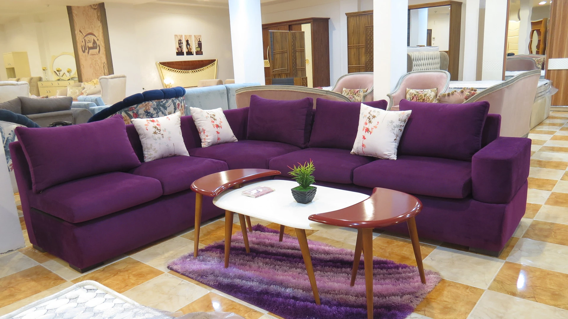 Buy the best mauve corner sofa for your home from Furniture Hub