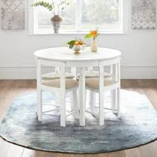 Stylish wooden tables that open and close, suitable for all spaces.