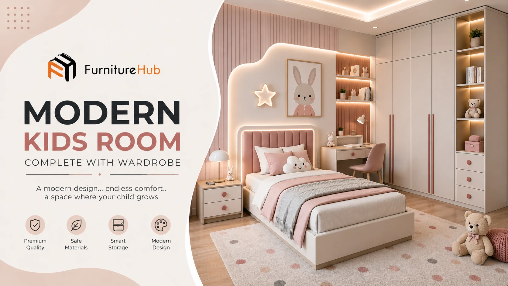 Best Prices for a Complete Modern Kids Bedroom with Wardrobe and Vanity 2026