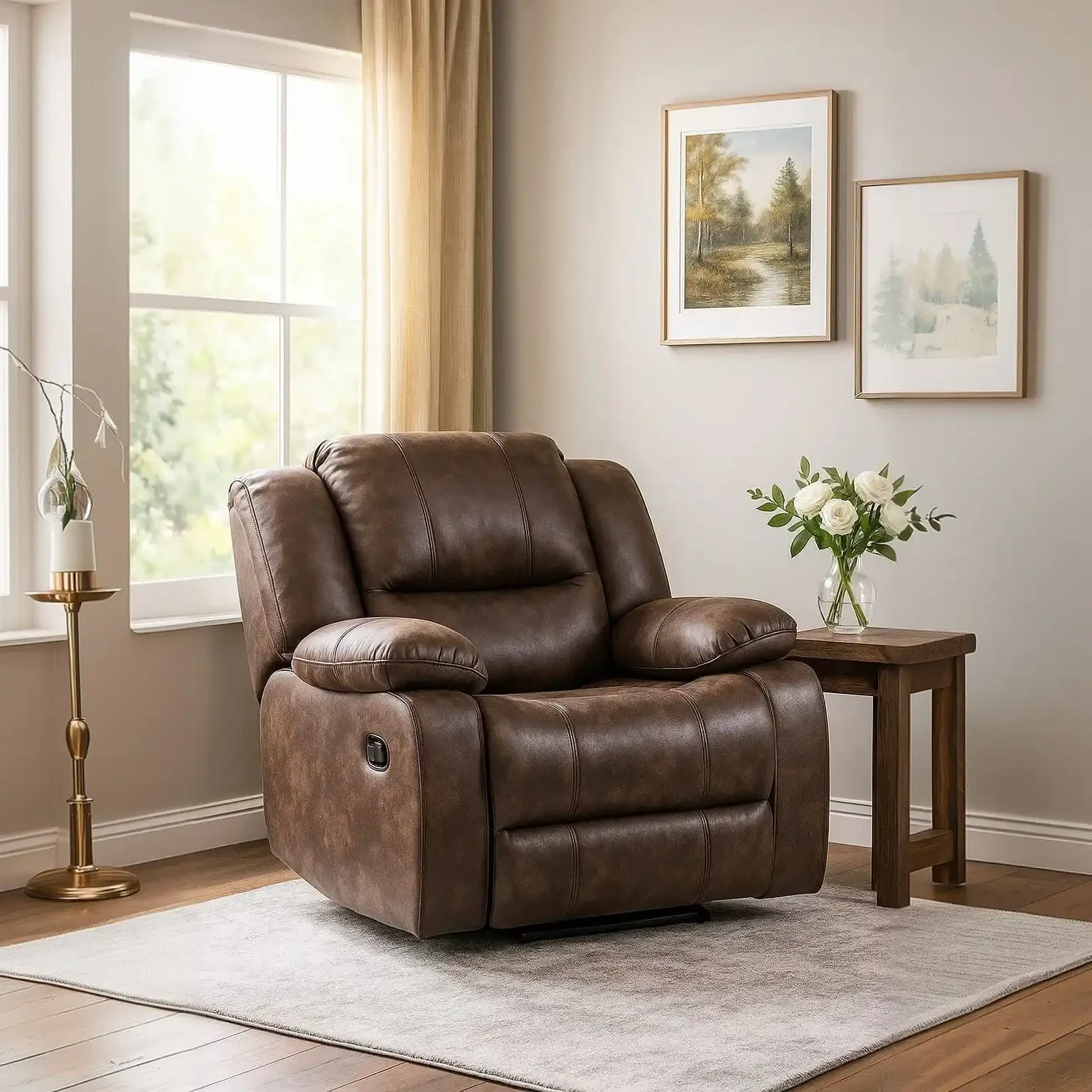 Lazy Boy Leather Chair by Furniture Hub