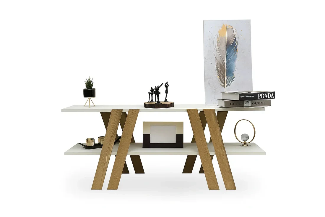 Stylish wooden tables that open and close, suitable for all spaces.