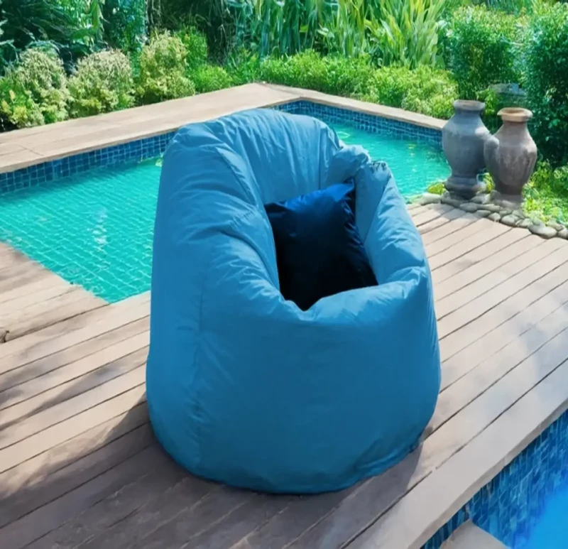 Comfy Linen Light Blue Bean Bag | 3XL