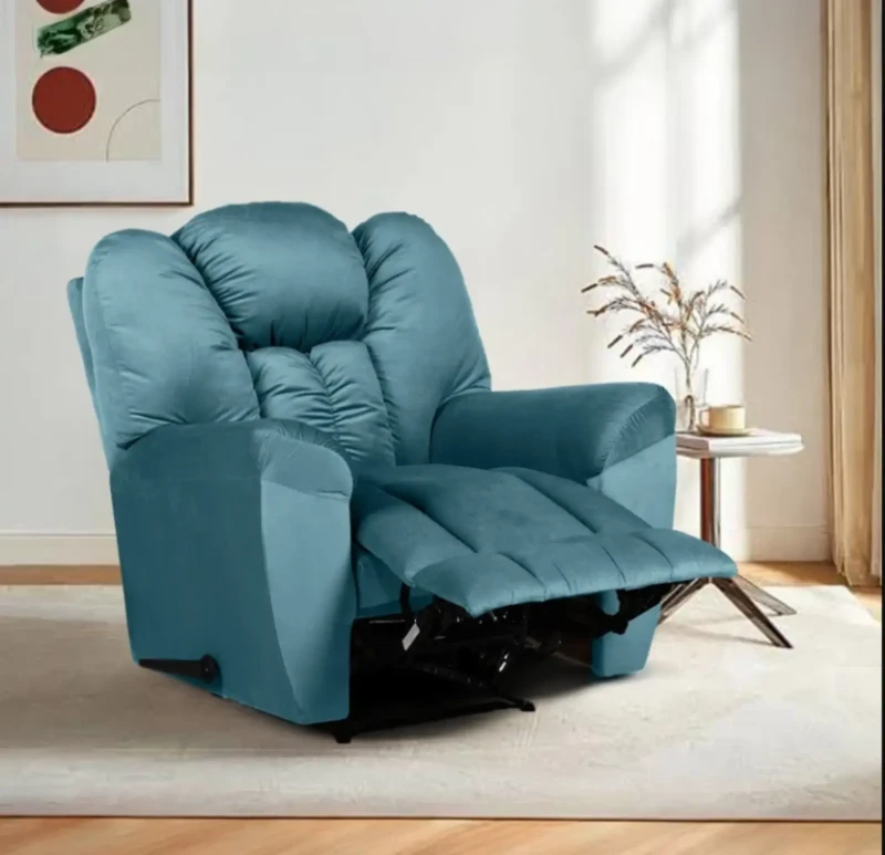 Turquoise Velvet Lazy Boy Chair