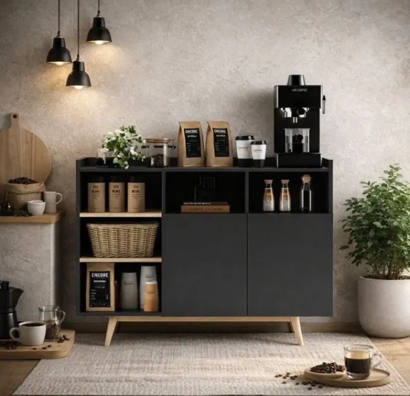 Black And Beige Coffee Corner