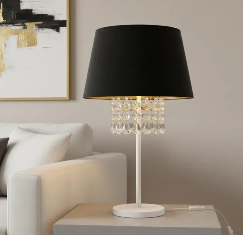 Modern black crystal lampshades