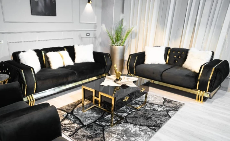 Modern Black Sofa Set - MOF0040