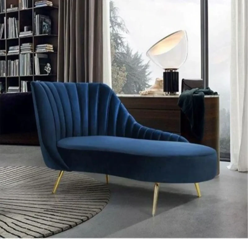 Bedroom Chaise Longue | Dark Blue
