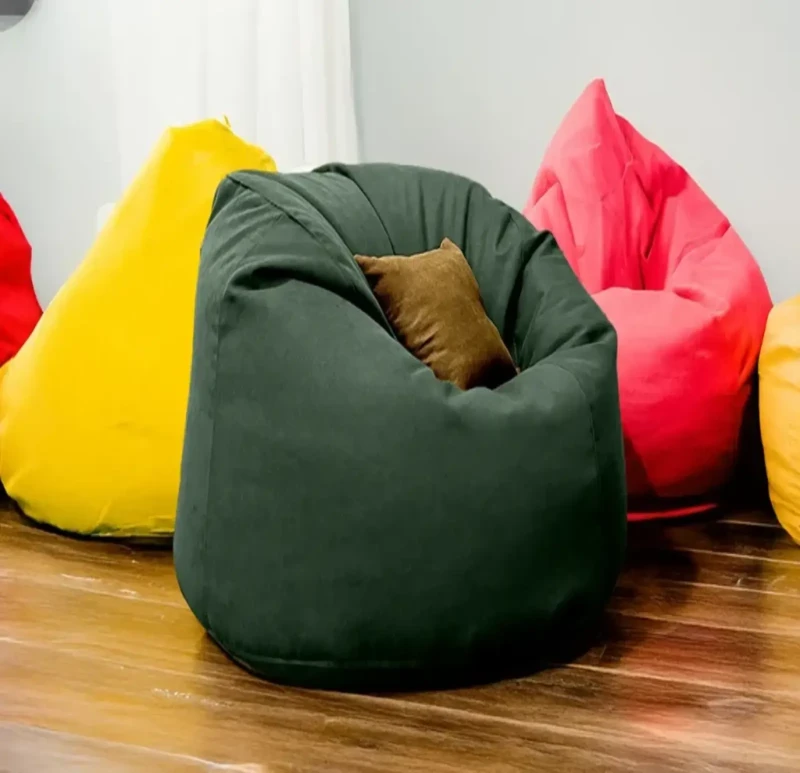 Green Linen Comfy Bean Bag | 4XL