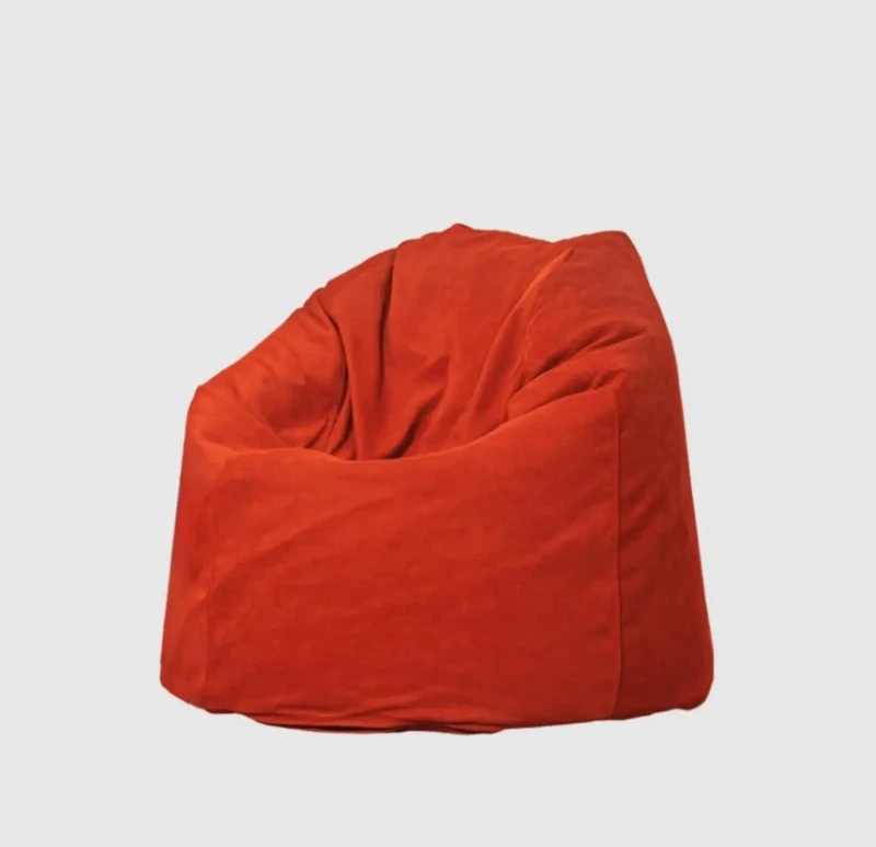 Light Red Linen Bean Bag | Large