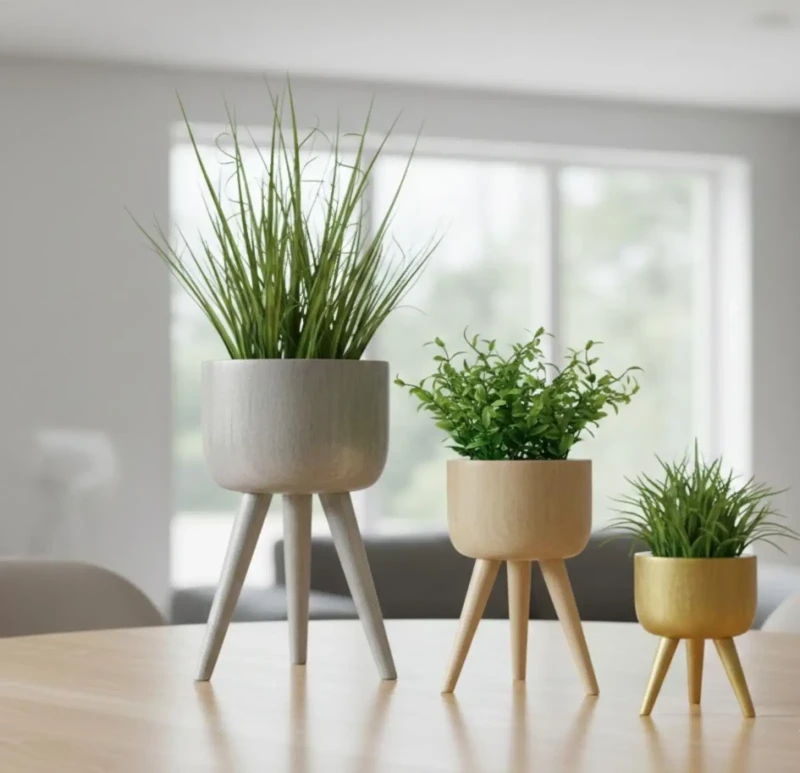 Vases Set | Artificial Green Grass