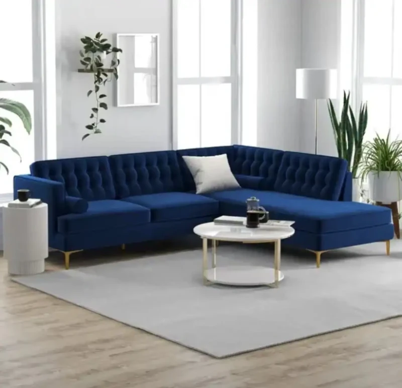 Modern Captune Sofa | Blue