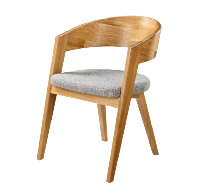 Wooden Chair With Upholstered Seat