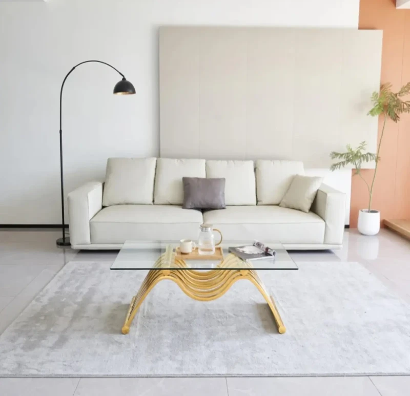 Rectangular Stainless Living Room Table -yob0037