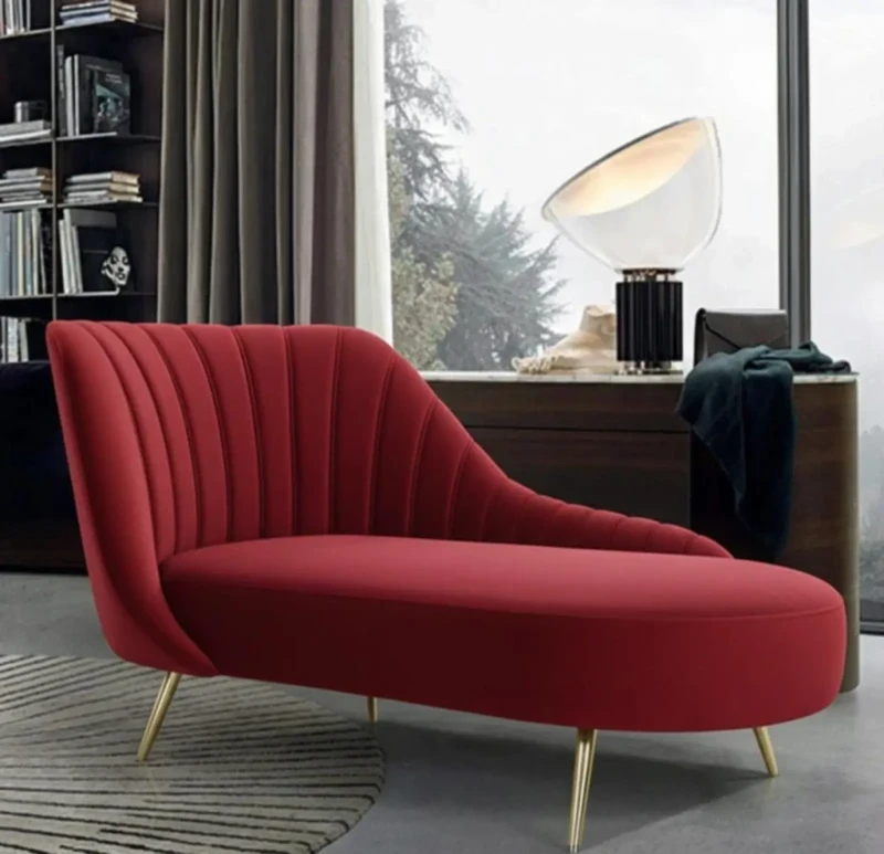Bedroom Chaise Longue | Red