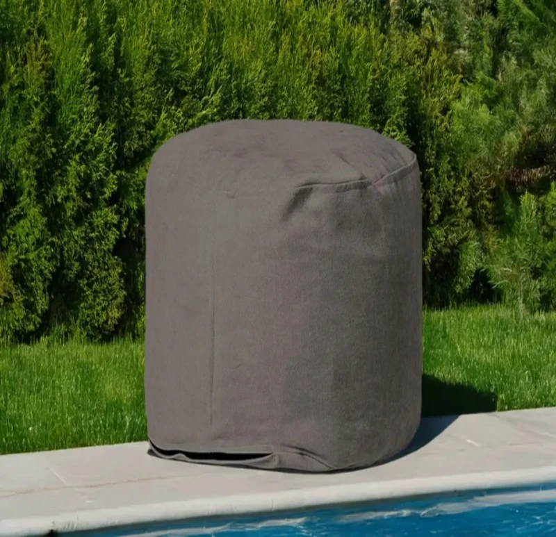Linen Bean Bag Pouf | Gray