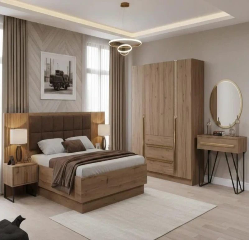 modern Bedroom Brown and Wooden | Wardrobe 250 cm