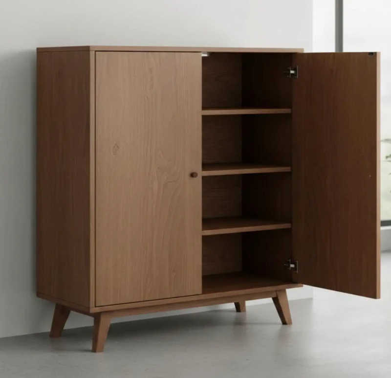 Modern Wooden Shoe Cabinet | Brown