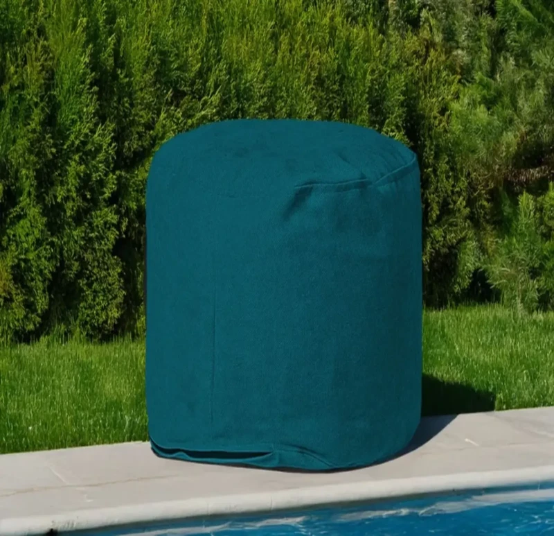 Linen Bean Bag Pouf | Petroleum