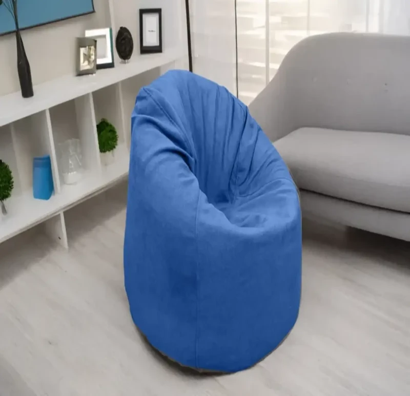 Dark Blue Linen Bean Bag | X Large