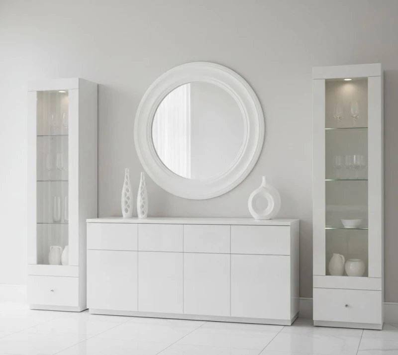 White Modern Dining Room | 2 Niches