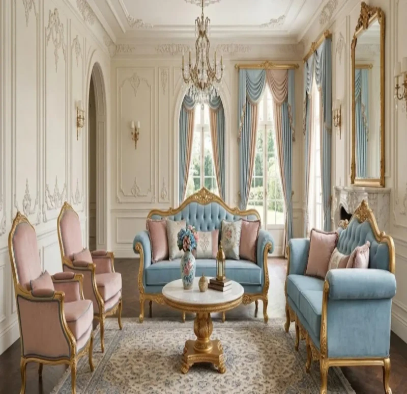 Classic Salon Turquoise and Kashmir
