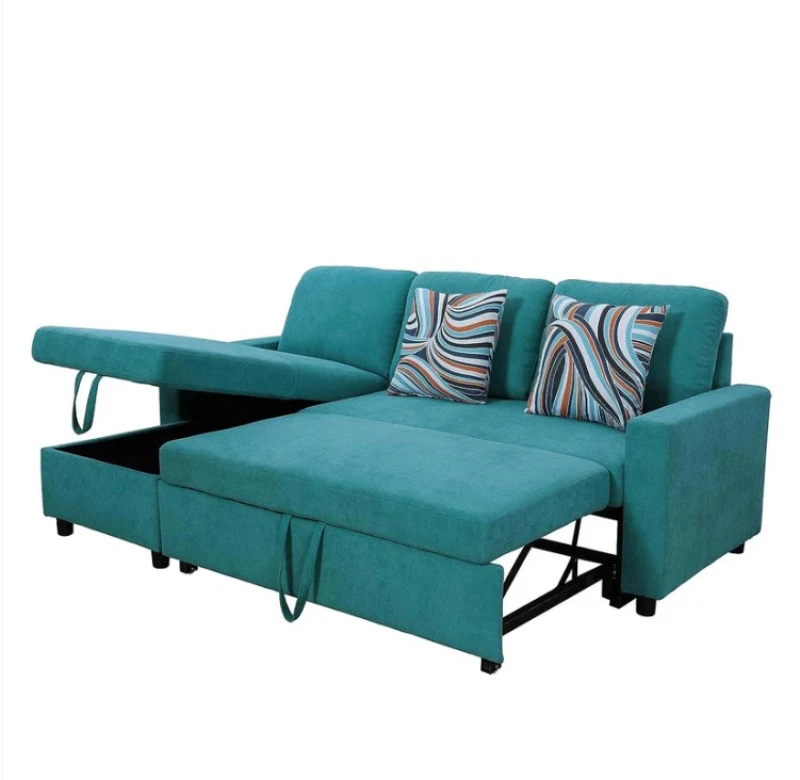 Turquoise Bed L Shaped Sofa