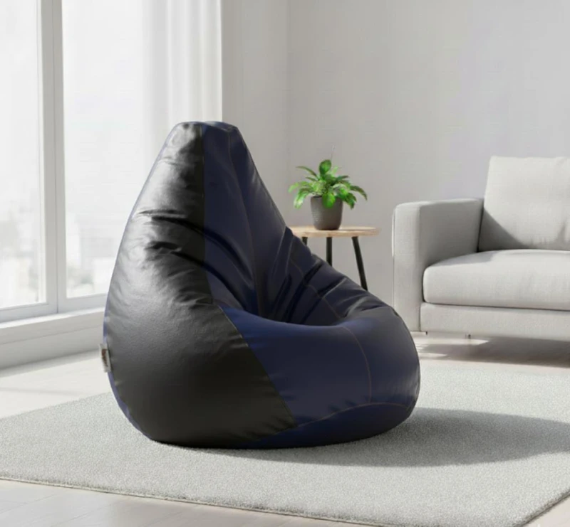 Gaming Bean Bag Chair | Black In Dark Blue