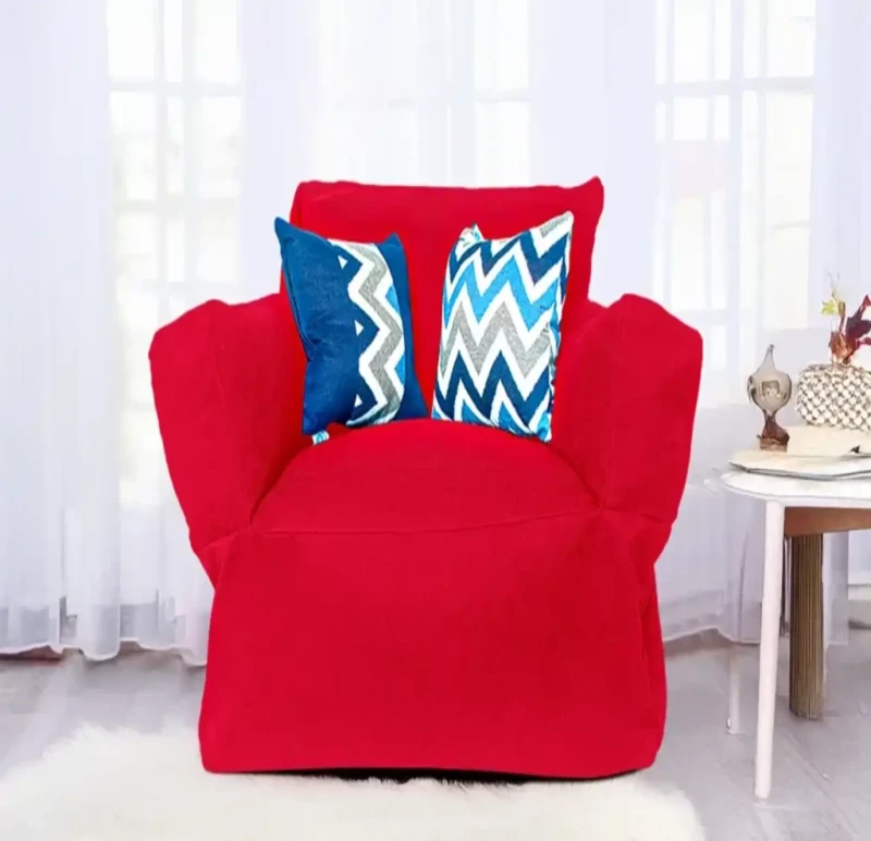 Bean Bag Chair Linen | Red
