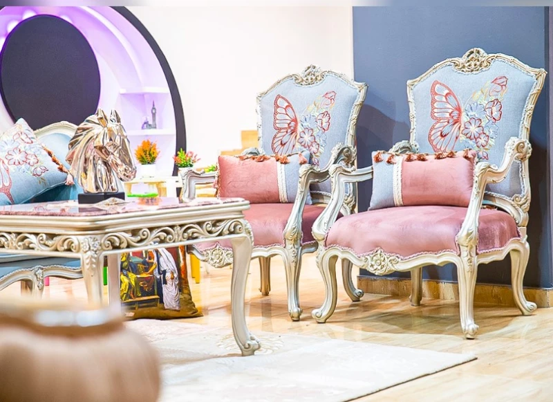 Classic Kashmir and Turquoise Salon | 5 Pieces
