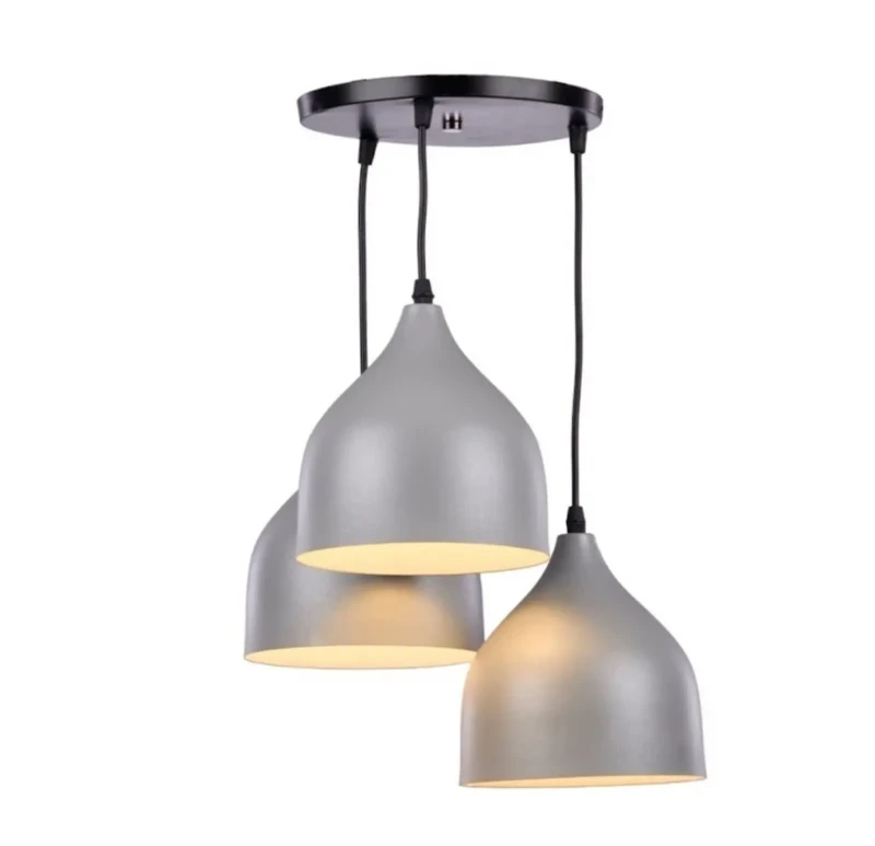 Modern Ostrich 3 Lamps Ceiling Lamp | Silver