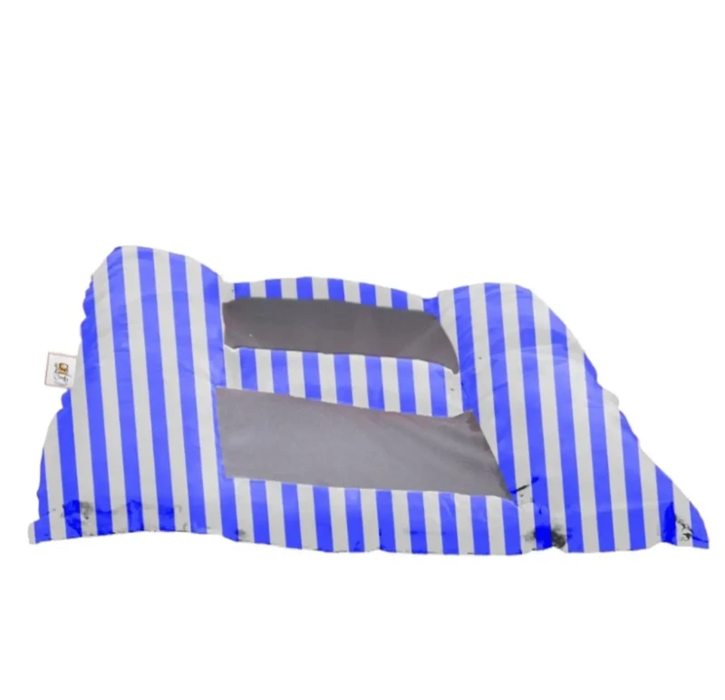 Double Striped Floating Water Chair | Blue