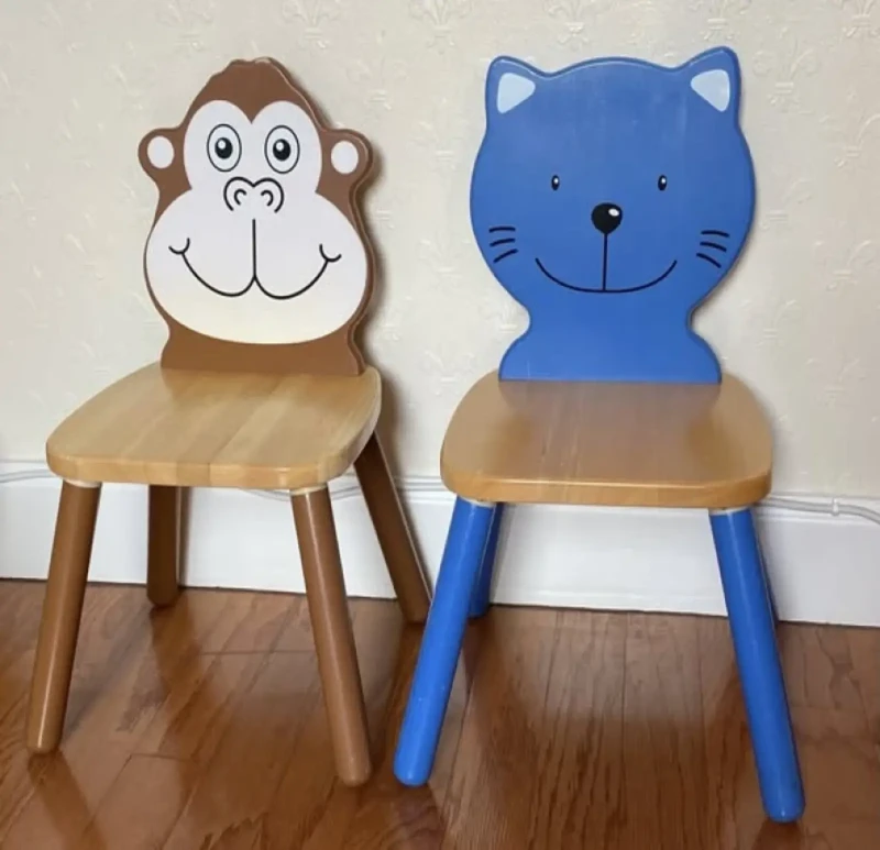 Brown and Blue Children's Chair