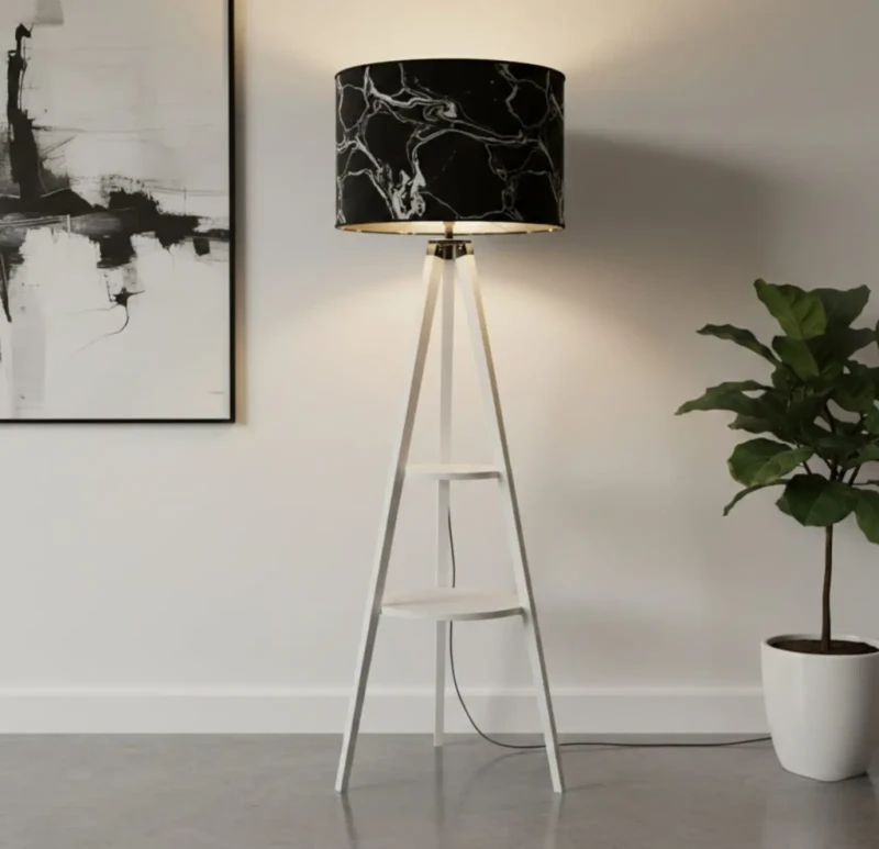Modern black and white lamps