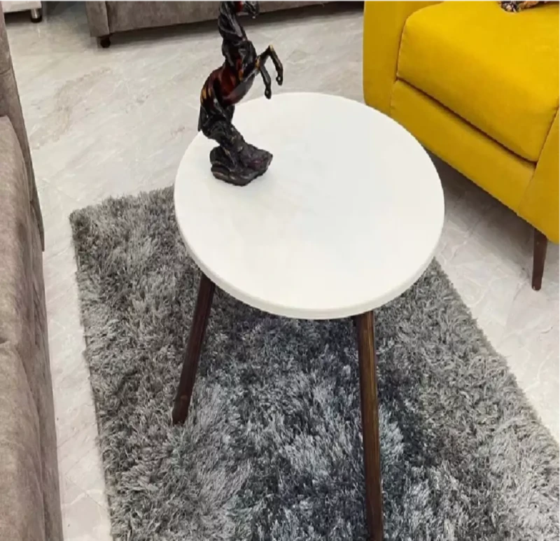 Circular sofa table | White
