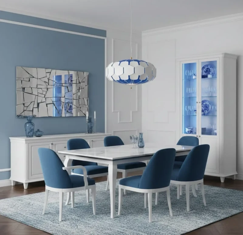 Modern Dining Room | Buffet With Mirror Frame Pieces