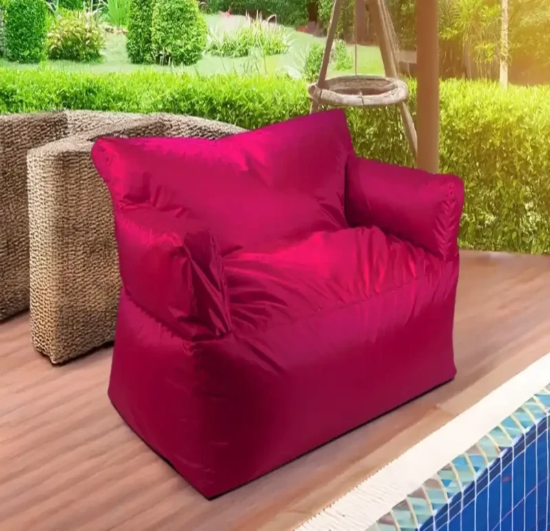 Waterproof Triple Bean Bag Sofa | Fuchsia