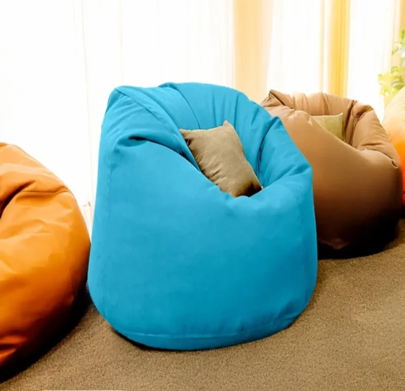 Comfy Linen Turquoise Bean Bag | 4XL