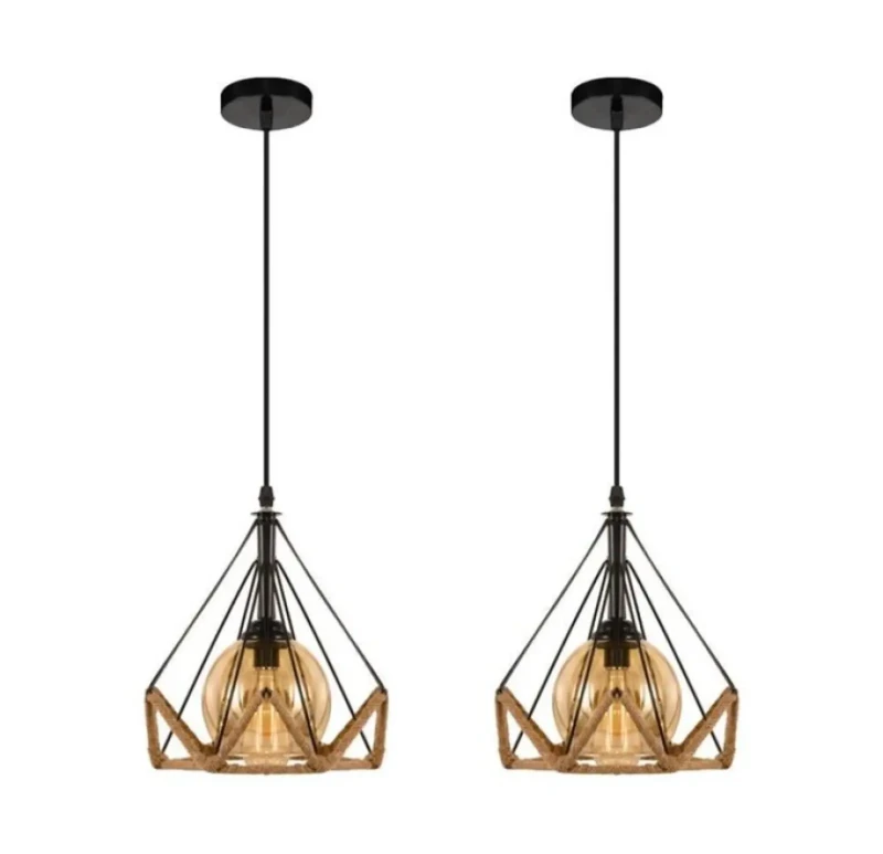 Modern Pendant | Black and Beige
